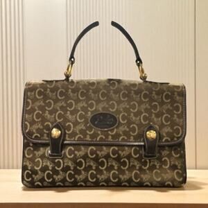 Celine Monogram Brown Satchel with COA